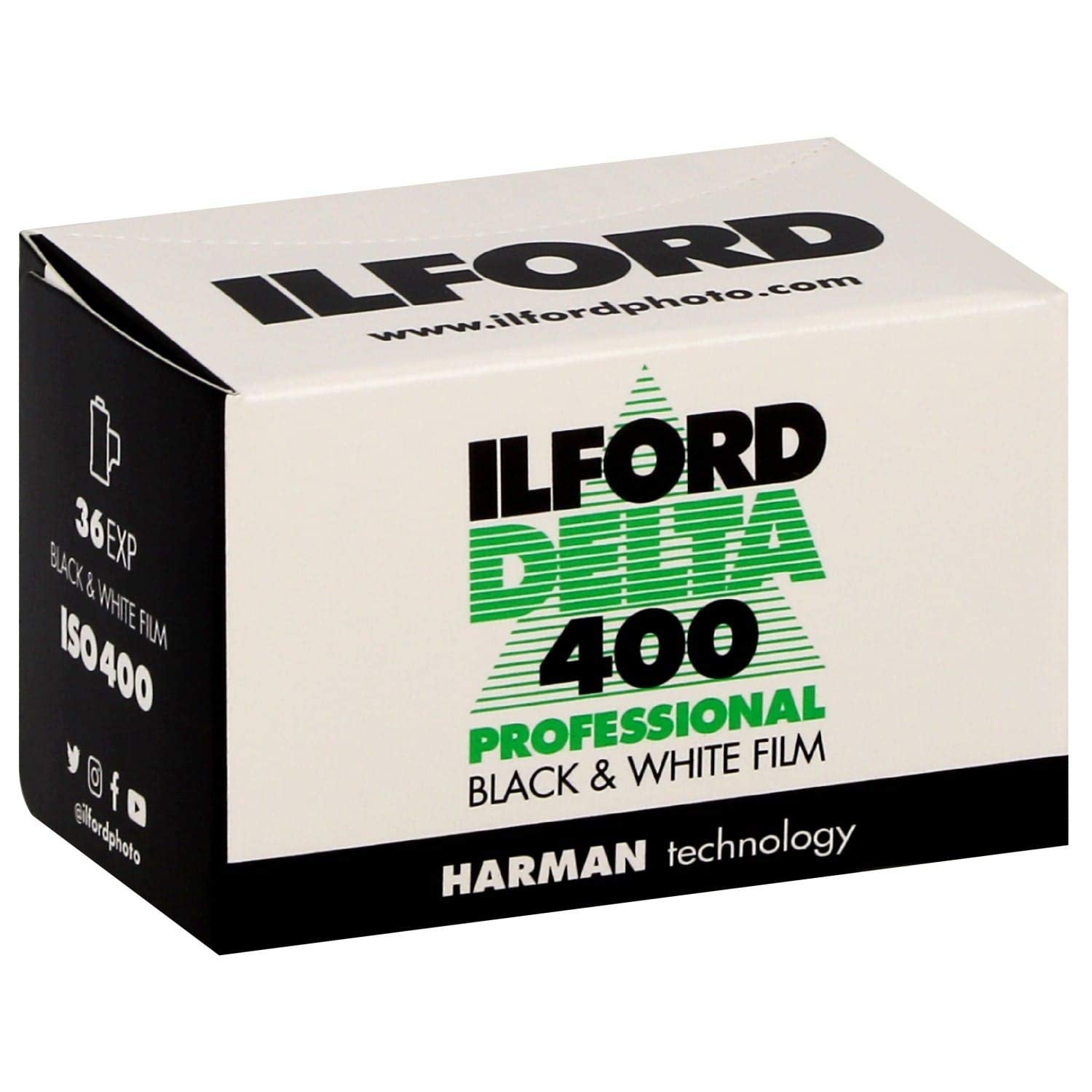 Ilford 1748192 Delta Pro 400 Fast Fine Grain Black And White Film, Iso 400, 35Mm, 36 Exposures